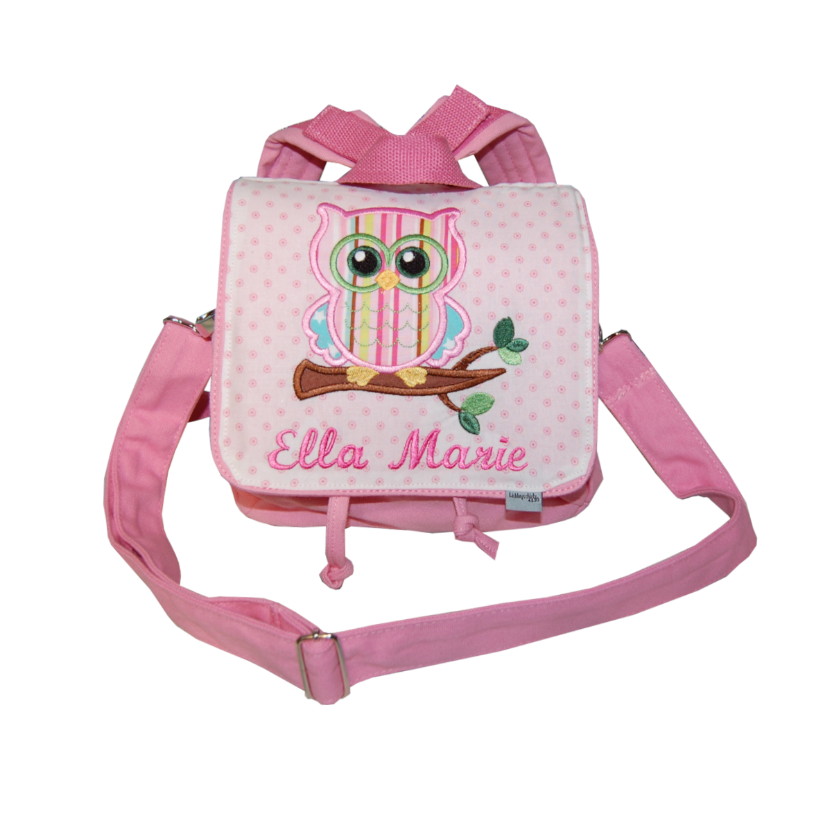 Kindergartenrucksack EULE DUO Wunschname Rucksack Pink Kinderrucksack Tasche 