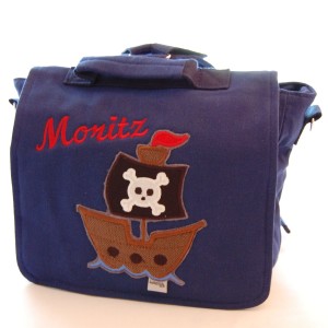 Lieblingsstücke Kindergartentasche Piratenschiff blau