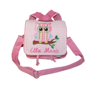 Kinderrucksack mit Eule und Namen