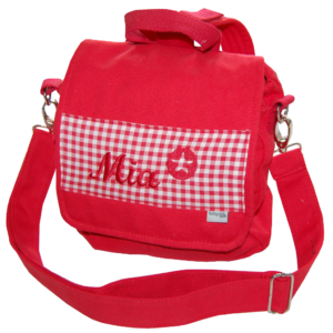 Kindergartentasche Kita-Tasche mit Namen und Sternchen in rot
