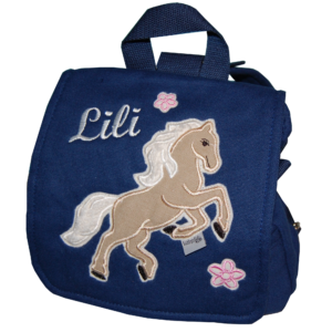 Kindergartentasche mit Pferd und Namen von Lieblingsstücke