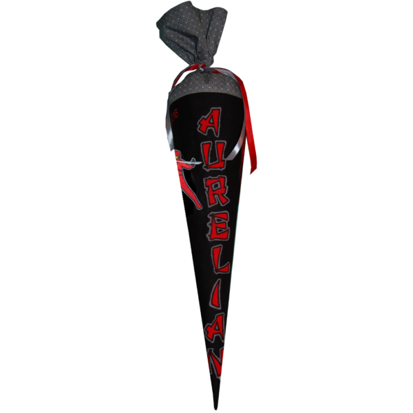 Schultüte Ninja mit Namen. Stoffschultüte