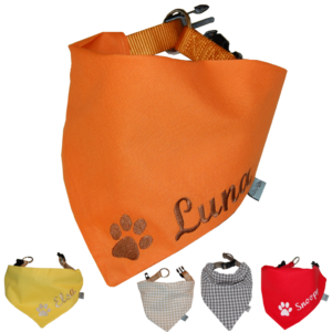 Hundehalsband mit Namen und Pfote von Lieblingsstücke 4330