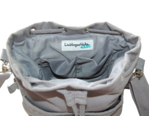 Kindergartentasche Rohling Rucksack in grau von Lieblingsstücke