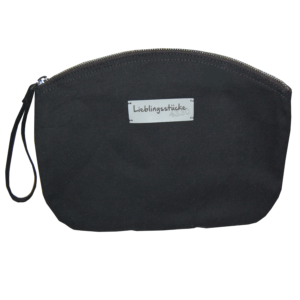 Kosmetiktasche aus Baumwolle schwarz aus keine Baumwolle von Lieblingsstücke 4330