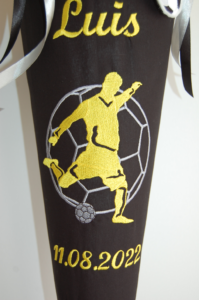 Fußball Zuckertüte schwarz-gelb