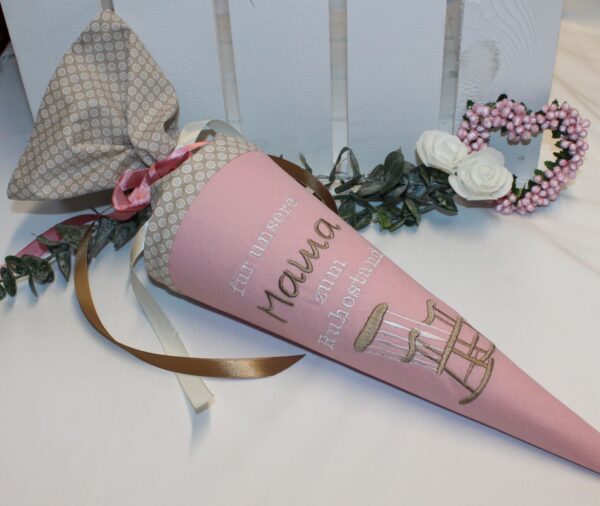 Geschenk zur Rente mit Namen in Rosa und Beige - Image 6