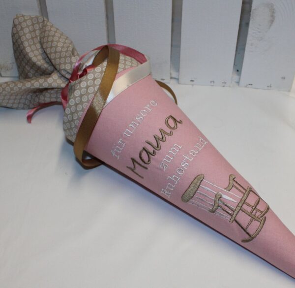 Geschenk zur Rente mit Namen in Rosa und Beige - Image 2