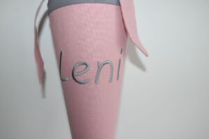 Geschwistertüte mit Namen in rosa