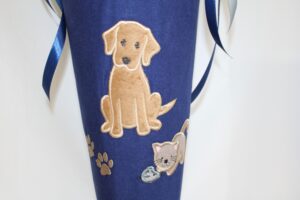 Schultüte mit Hund und Katze