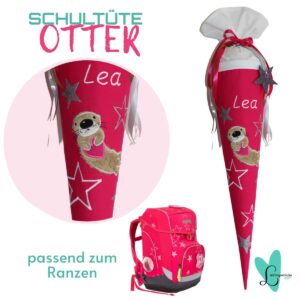 Zuckertüte mit Otter und Namen