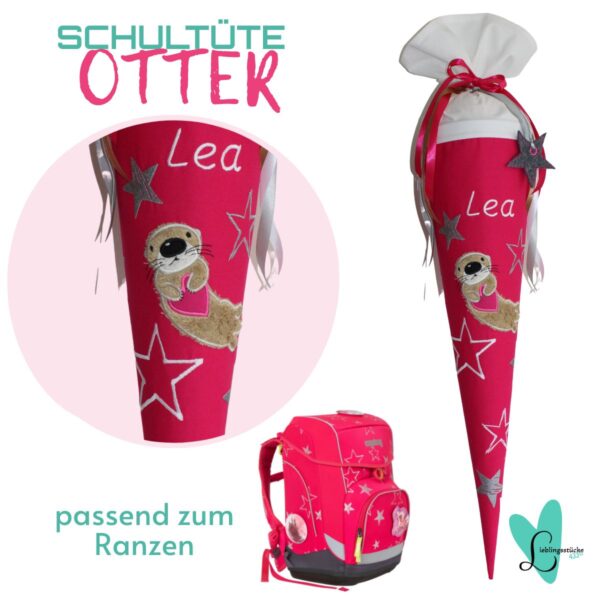 Zuckertüte mit Otter und Namen